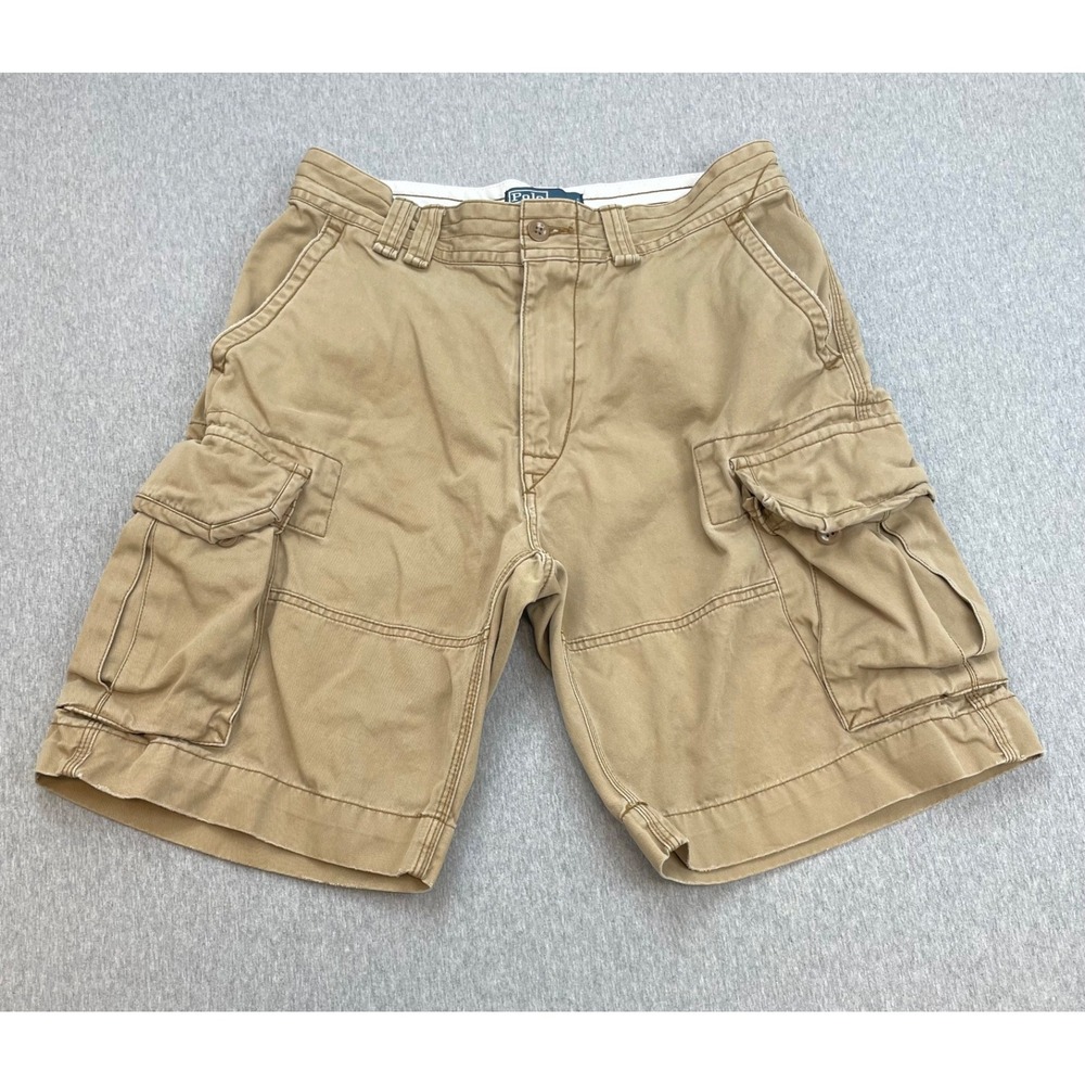 Polo Ralph Lauren Shorts Mens 32 Brown 100% Cottong Cargo 10" Inseam